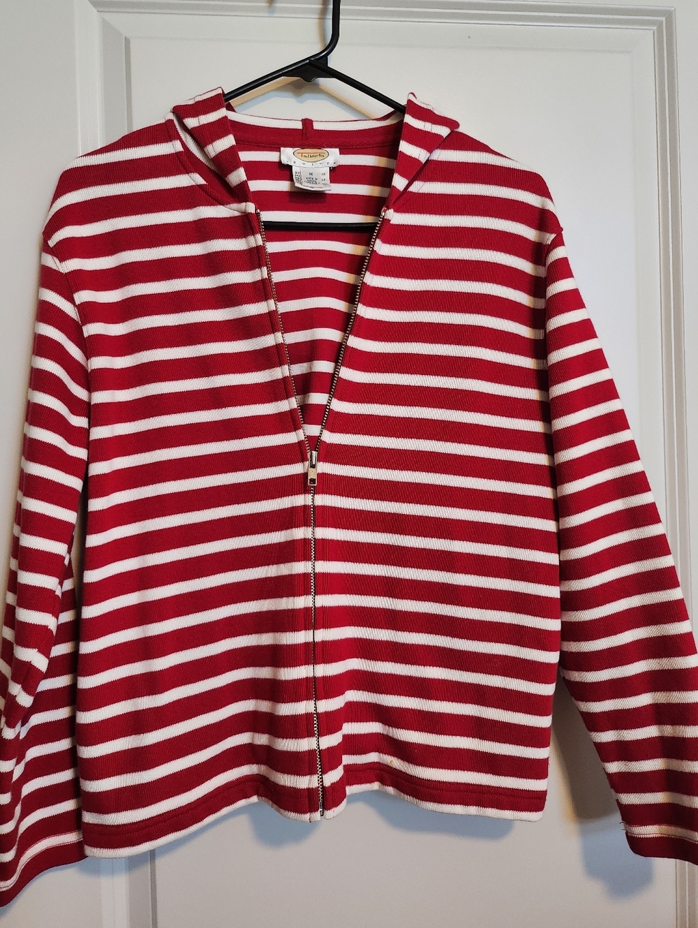 Talbots Red & White Striped Top
